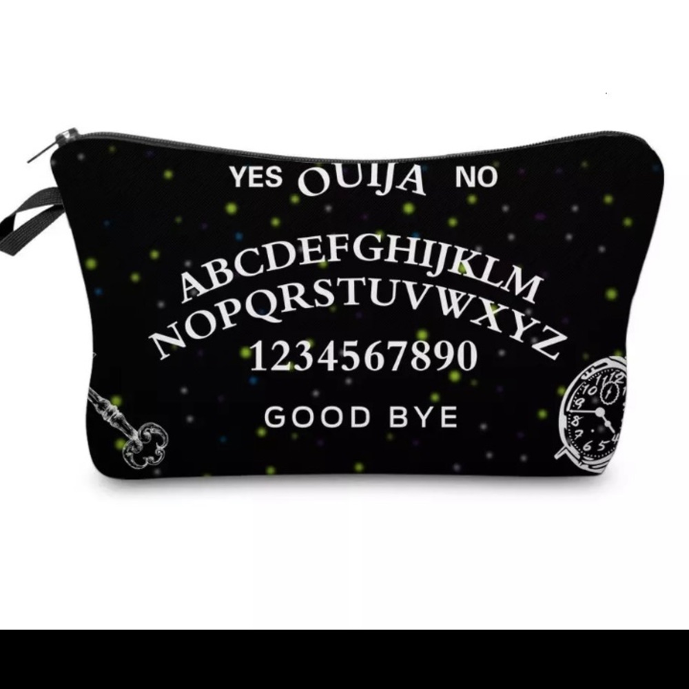 Ouija Board Punk Goth Cosmetic Bag